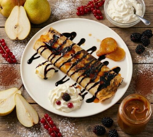 panqueque con dulce de leche